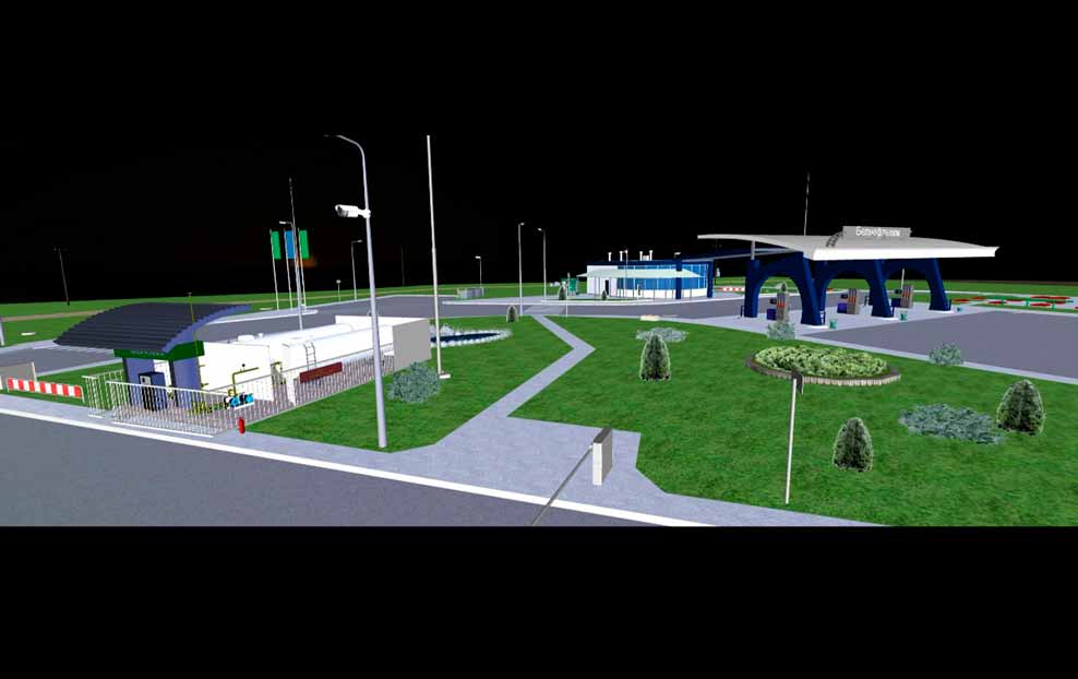 Comprehensive BIM modeling of all sections of the refueling station No.41 in Vasilinki village