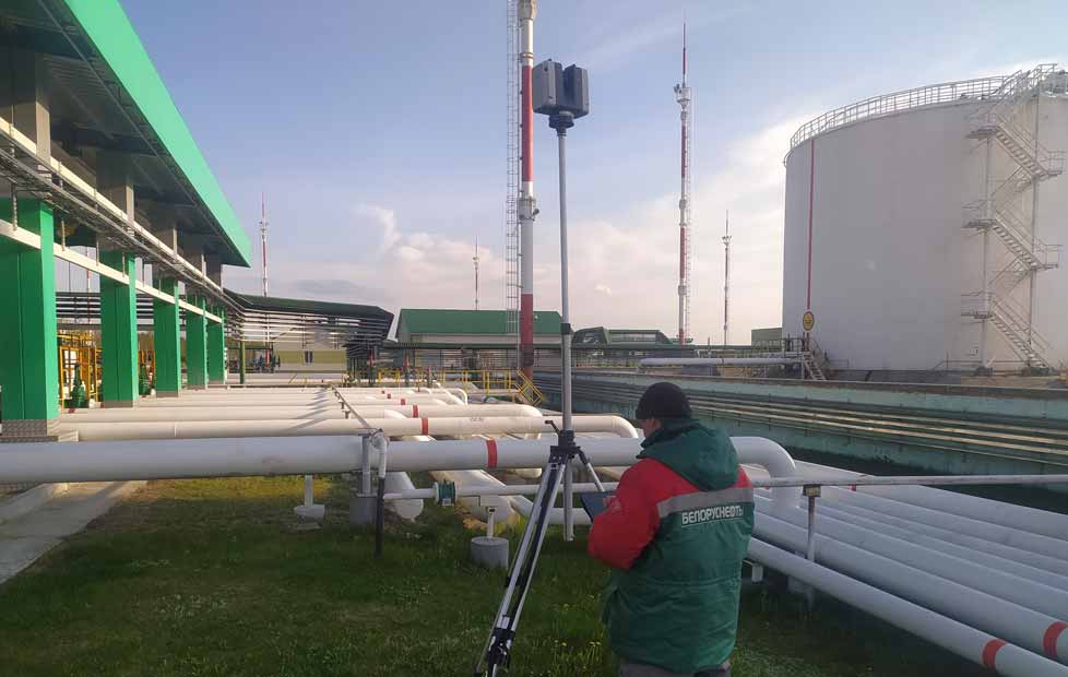 3D laser scanning of the Bernardy petroleum products storage warehouse